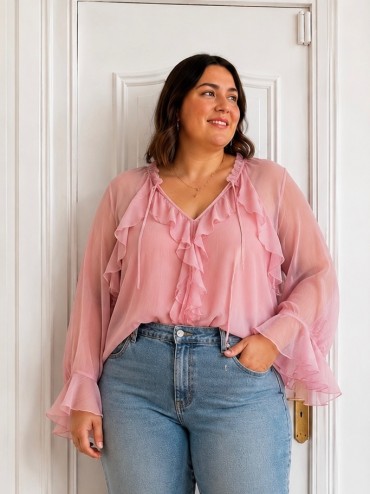 Chemisier rose à 39€